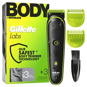Gillette Labs i3 Skin First Technology Waterproof Mens Body + Intimate Hair Trimmer