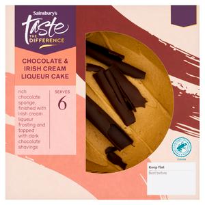 Sainsbury's 380g Chocolate & Irish Cream Liqueur Cake, Taste the Difference