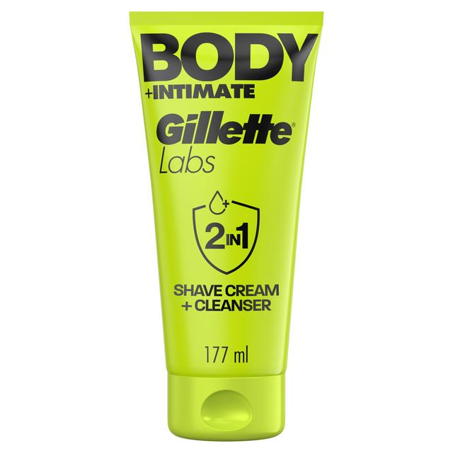 Gillette Labs 177ml Body + Intimate 2 in 1 Shave Cream & Cleanser with Aloe - gallery image 1