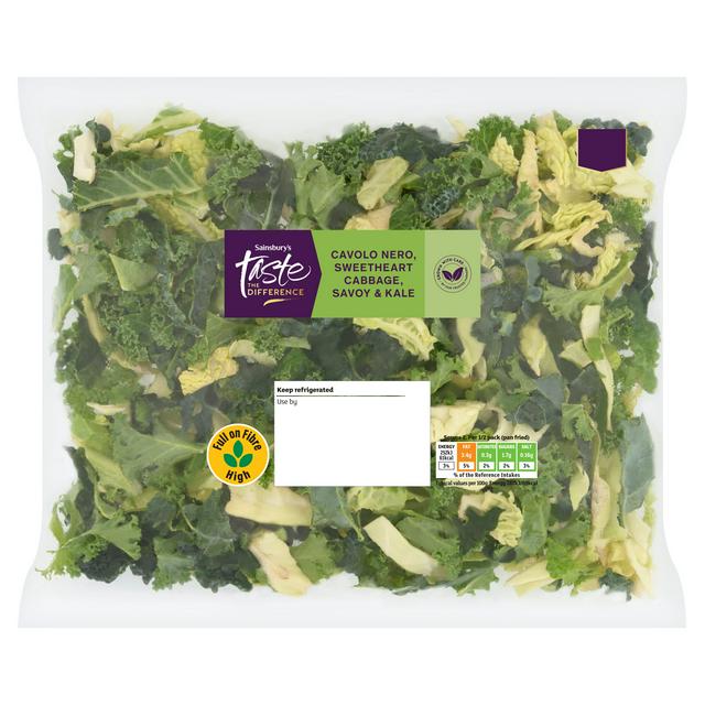 Sainsbury's 200g Cavolo Nero,Hispi Cabbage & Savoy, Taste the Difference - gallery image 1