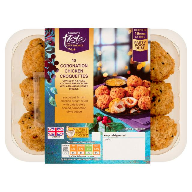 Sainsbury's 355g Coronation Chicken Bites & Mango Dip, Taste the Difference - gallery image 1