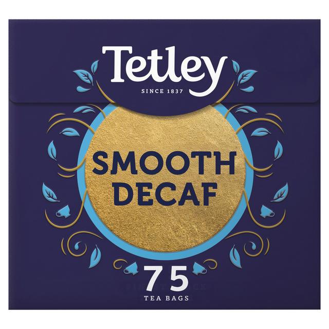Tetley 75 x Black Smooth Decaf Finest Tea Bags 237g - gallery image 1