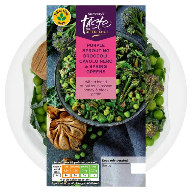 Sainsbury's 220g PSB & Cabbage with Garlic Butter, Taste the Difference - gallery image 1