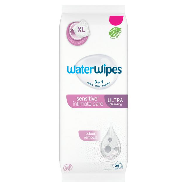 WaterWipes 26 x Sensitive Intimate Care Ultra Incontinence Wipes - gallery image 1