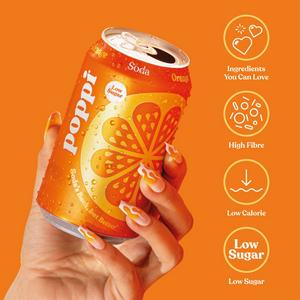 Poppi 4 x 330ml Orange Soda Cans - gallery image 2