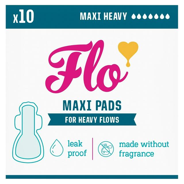 Flo 10 x Maxi Pads for Heavy Flows - gallery image 1