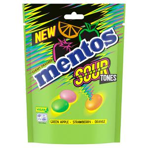 Mentos 150g Sour Tones Chewy Dragees