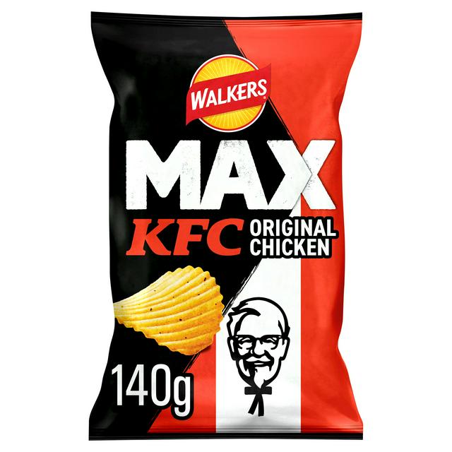 Walkers Max 140g KFC Original Chicken Ridged Sharing Crisps - gallery image 1