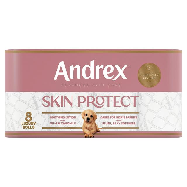 Andrex Skin Protect 8 x Standard Toilet Tissue Rolls - gallery image 1