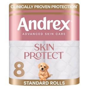 Andrex Skin Protect 8 x Standard Toilet Tissue Rolls - gallery image 2