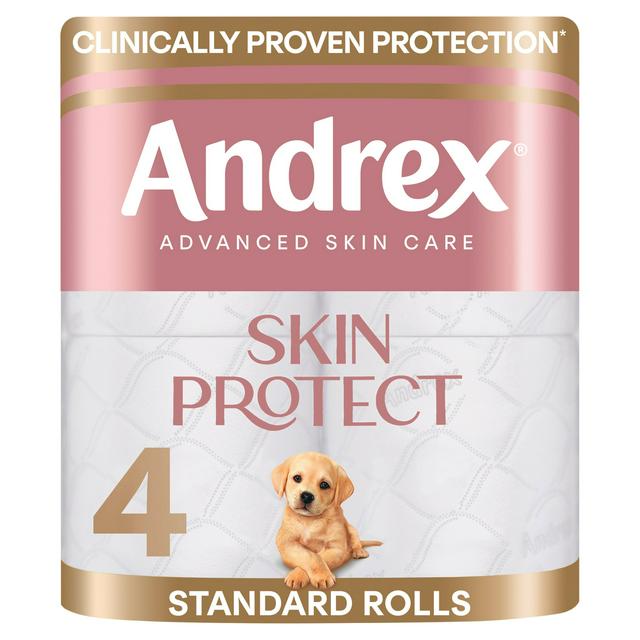 Andrex Skin Protect 4 x Standard Toilet Tissue Rolls - gallery image 1