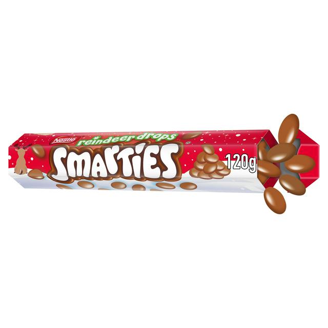 Smarties 120g Reindeer Drops Milk Chocolate Giant Tube - gallery image 1