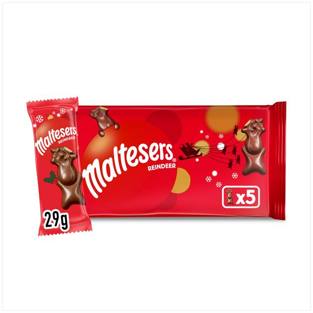 Maltesers 5 x 29g Reindeers Multipack Chocolate Bars - gallery image 1