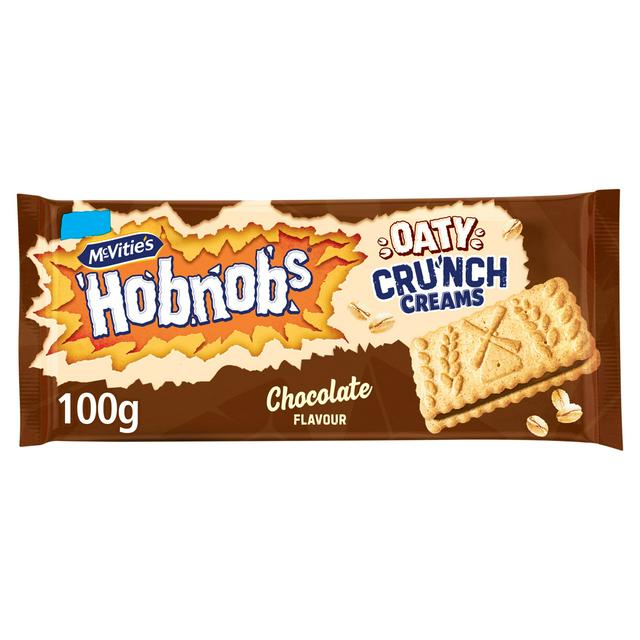 McVitie's Hobnobs Oaty Milky 100g Chocolate Flavour Cream Biscuits - gallery image 1
