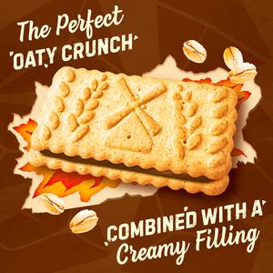 McVitie's Hobnobs Oaty Milky 100g Chocolate Flavour Cream Biscuits - gallery image 2