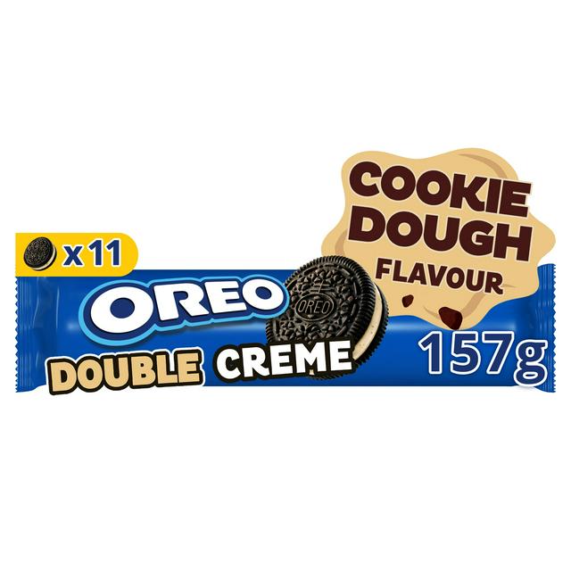 Oreo Double Crème 157g Cookie Dough Flavour Cocoa Sandwich Biscuits - gallery image 1