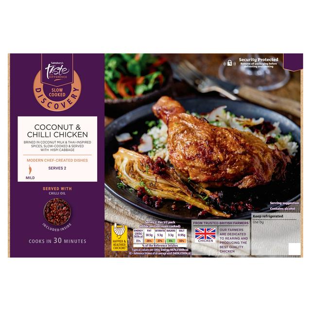 Sainsbury's Discovery 635g Slow Cooked Coconut & Chilli Chicken, Taste the Difference - gallery image 1