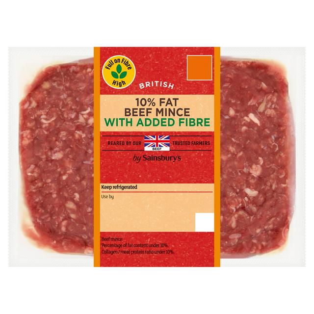 Sainsbury's 500g 10% Fat High Fibre Beef Mince - gallery image 1