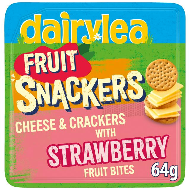 Dairylea Snackers 64g Cheese & Crackers with Strawberry Fruit Bites - gallery image 1