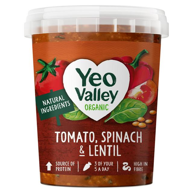 Yeo Valley Organic 400g Tomato, Spinach & Lentil Soup - gallery image 1