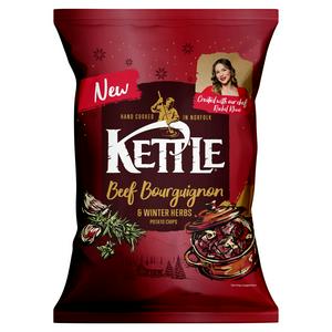 Kettle 130g Beef Bourguignon & Winter Herbs Potato Chips