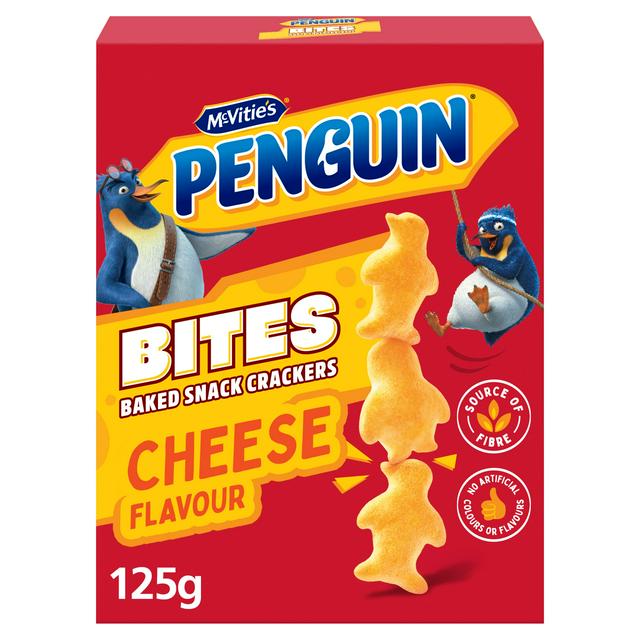 McVitie's Penguin 125g Cheese Flavour Bites Baked Snack Crackers - gallery image 1