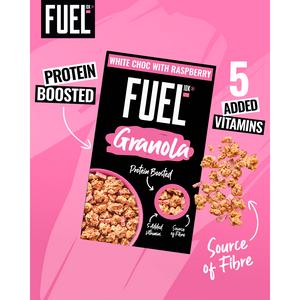FUEL 10K 400g White Chocolate with Raspberry Protein Granola Breakfast Cereal - gallery image 2