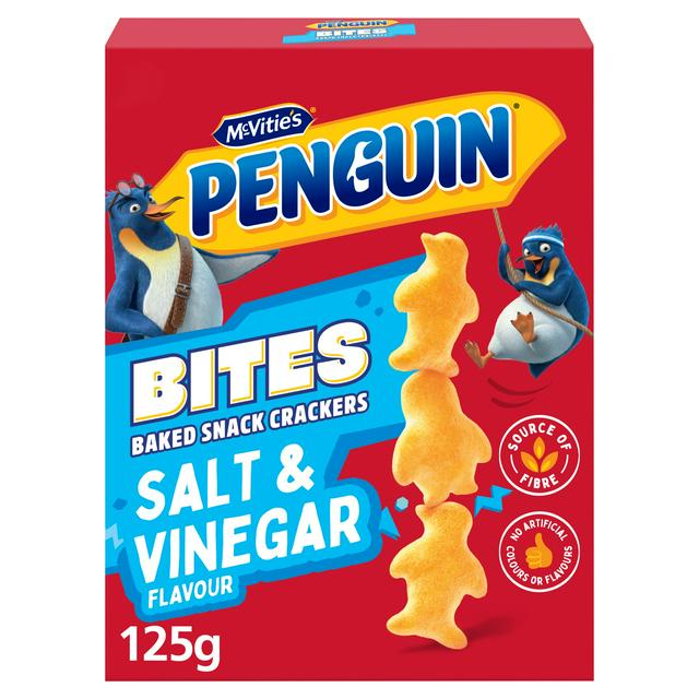 McVitie's Penguin 125g Salt & Vinegar Flavour Bites Baked Snack Crackers - gallery image 1
