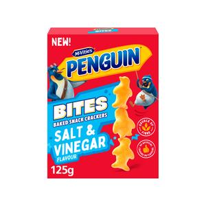 McVitie's Penguin 125g Salt & Vinegar Flavour Bites Baked Snack Crackers - gallery image 2