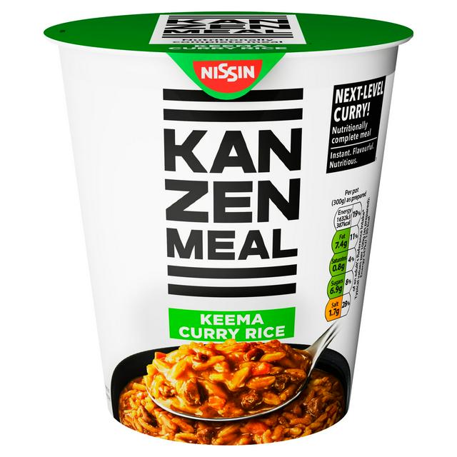 Nissin Kanzen Meal 107g Nutritionally Complete Instant Keema Curry Rice Pot - gallery image 1
