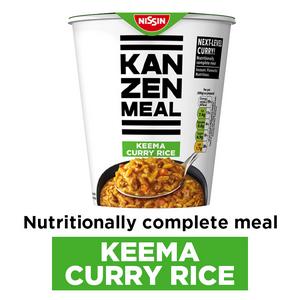 Nissin Kanzen Meal 107g Nutritionally Complete Instant Keema Curry Rice Pot - gallery image 2