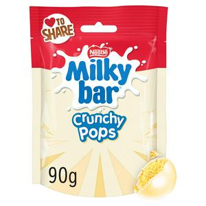 Nestle Milkybar Crunchy Pops 90g White Chocolate Sharing Bag