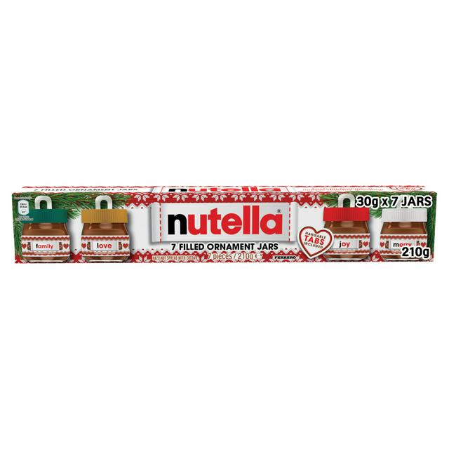 Nutella 7 x Hazelnut Spread with Cocoa Filled Ornament Jars 210g - gallery image 1