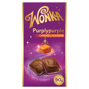 Wonka 90g Purplypurple Milk Chocolate & Caramel Flavour Block