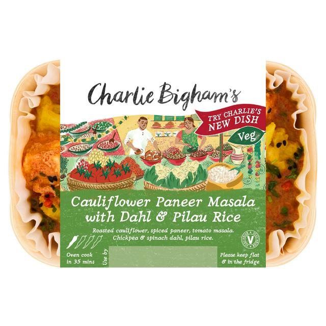 Charlie Bigham's 400g Cauliflower Paneer Masala with Dahl & Pilau Rice - gallery image 1