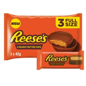 Reese's 3 x 42g Multipack Milk Chocolate Peanut Butter Cup Pouch