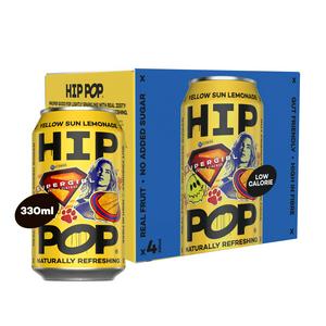 Hip Pop 4 x 330ml Yellow Sun Lemonade Cans