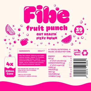 Fibe 4 x 330ml Fruit Punch Gut Health Fizzy Drink - gallery image 6
