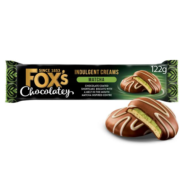 Fox's Chocolatey 122g Indulgent Creams Matcha Biscuits - gallery image 1