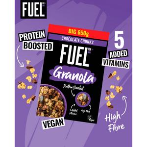 FUEL10K 650g Chocolate Chunks Protein Granola Breakfast Cereal - gallery image 2