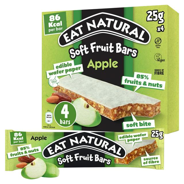 Eat Natural 4 x 25g Apple Multipack Soft Fruit Bars - gallery image 1