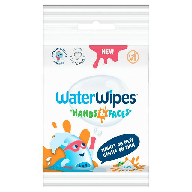 WaterWipes 10 x Hands & Faces Kids Wipes - gallery image 1