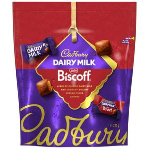 Cadbury Biscoff 230g Milk & Biscoff Chocolate Pouch