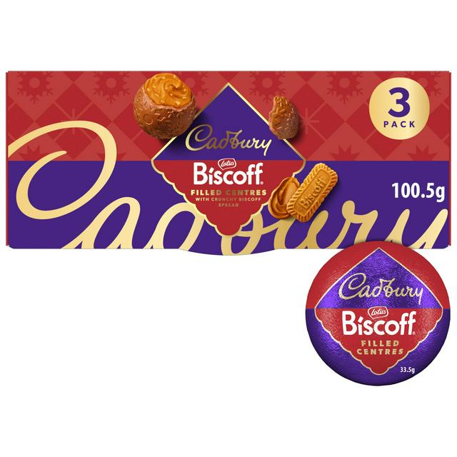 Cadbury Biscoff 3 x Filled Centres Chocolate 100.5g - gallery image 1