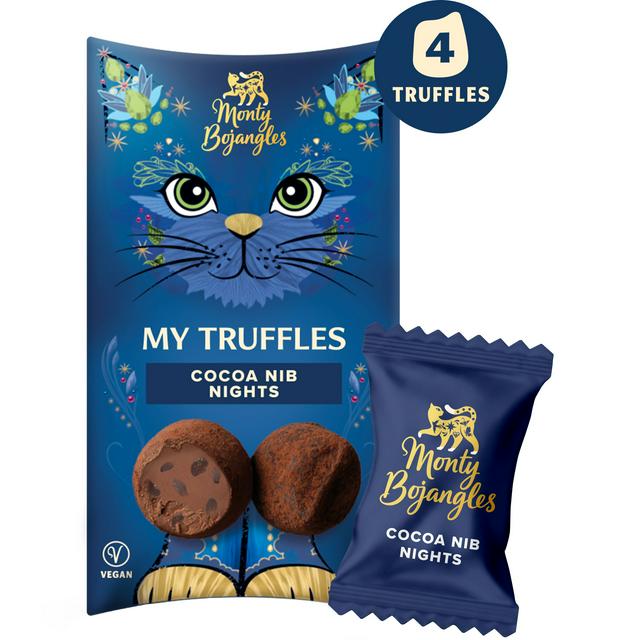Monty Bojangles 4 x Cocoa Nib Nights Chocolate Truffles - gallery image 1