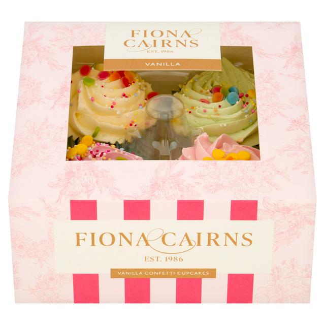 Fiona Cairns 4 x Golden Sponge Confetti Cupcakes - gallery image 1