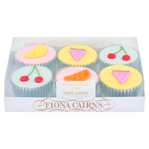 Fiona Cairns 6 Chocolate Sponge Fairy Cakes - Stars & Balloons