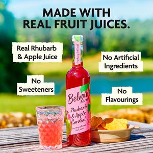 Belvoir 500ml Farm Rhubarb & Apple Cordial Bottle - gallery image 2