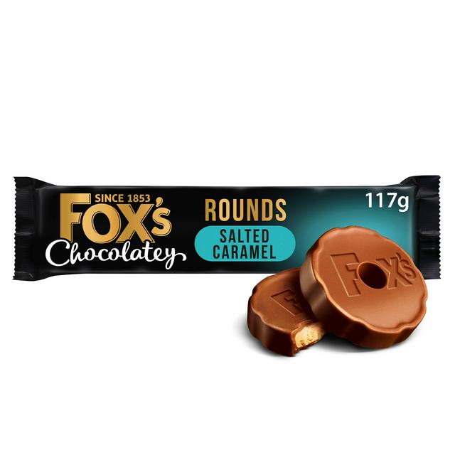 Fox's Chocolatey Rounds 117g Salted Caramel Biscuits - gallery image 1