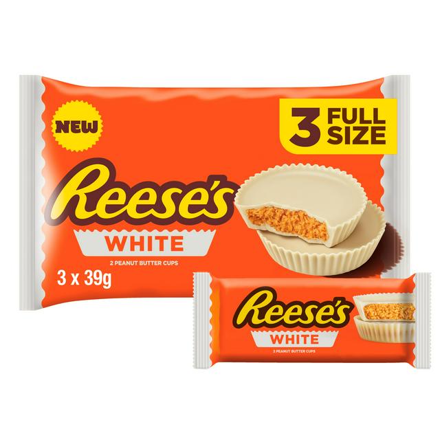 Reese's White 3 x 39g Multipack Chocolate Peanut Butter Cups - gallery image 1